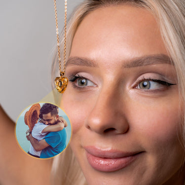 Precious Heart Photo Necklace Photo Personalised Necklace - Photo Necklace - Photo Projection Necklace Necklace Brother & Sisters